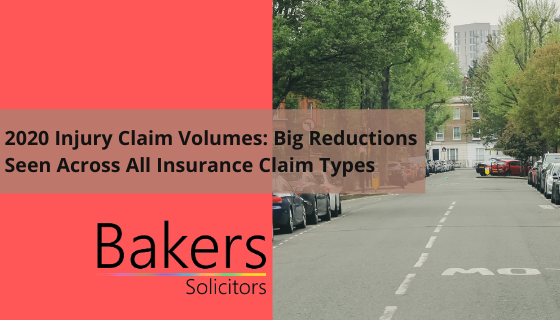 2020 Injury Claim Volumes: Big Reductions Seen Across All Insurance Claim Types